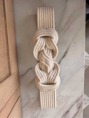 H&M Braided Rope Curtain Tieback in Cream